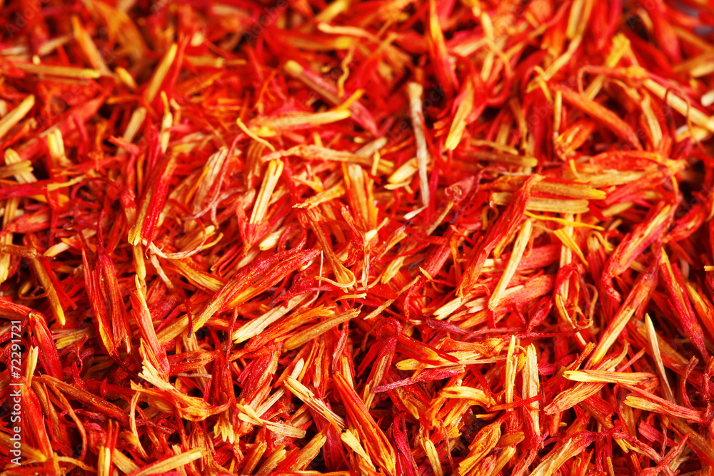 Dry saffron close up