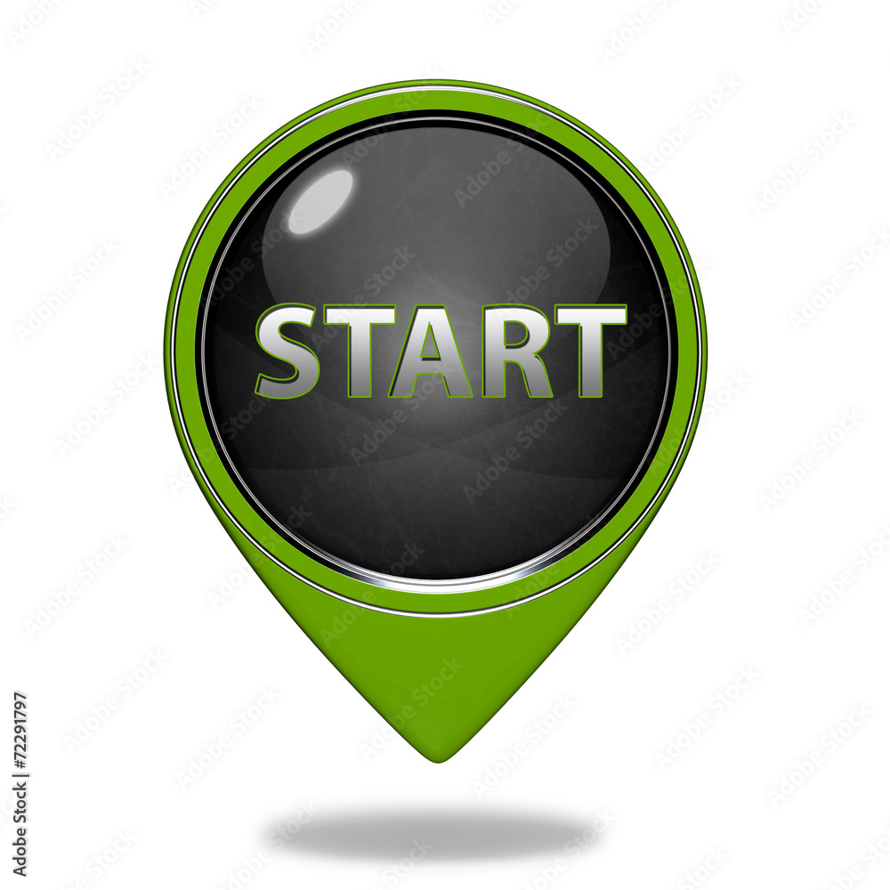 start pointer icon on white background start pointer icon on white background