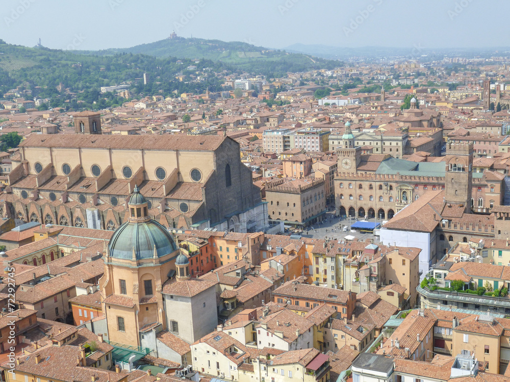 Aerial view of Bologna