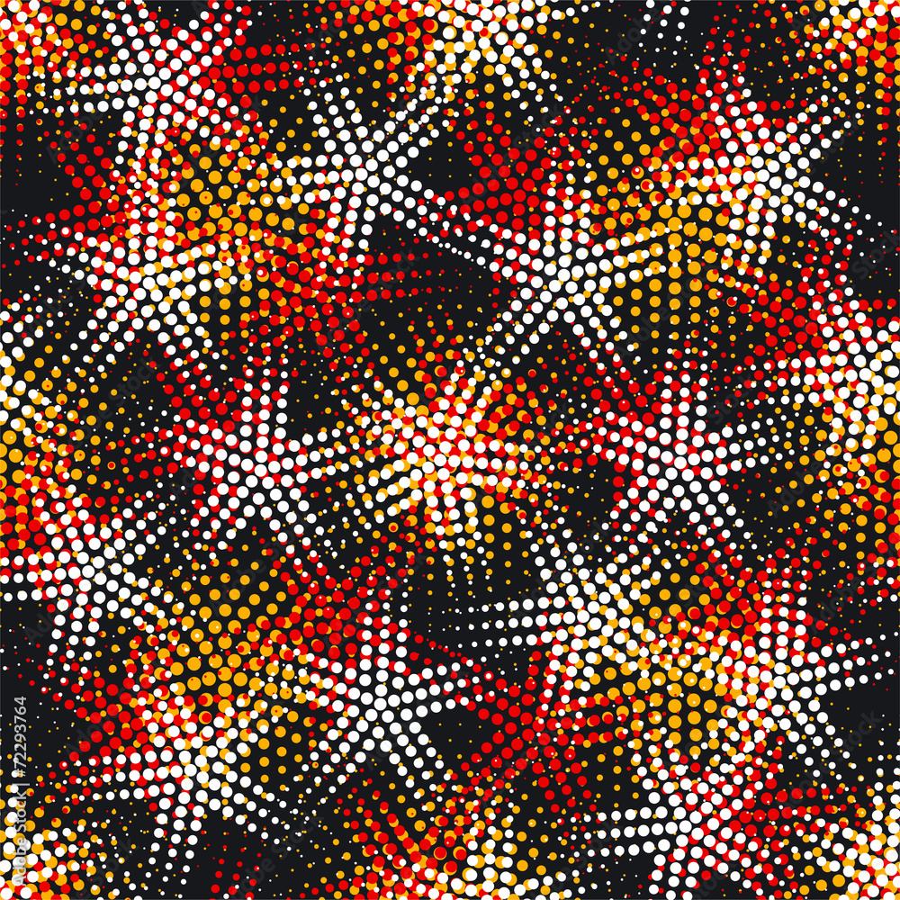 Seamless pattern with starfish