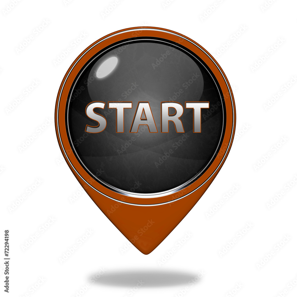 start pointer icon on white background start pointer icon on white background