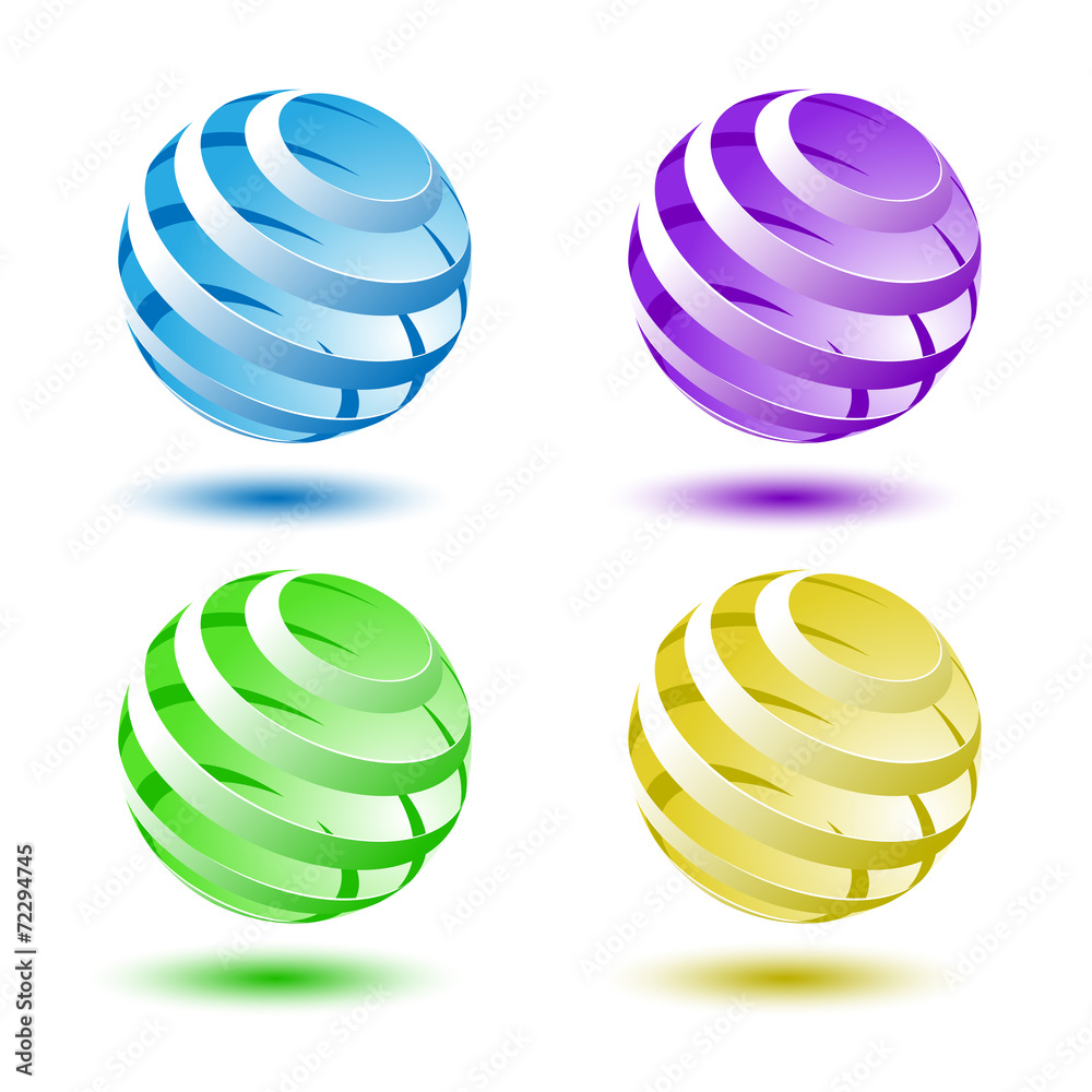 Abstract colorful 3D globe background