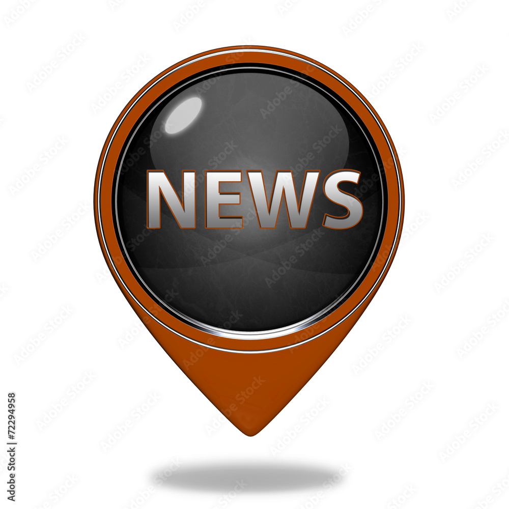 News pointer icon on white background News pointer icon on white background