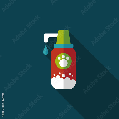 Pet shampoo flat icon with long shadow,eps10