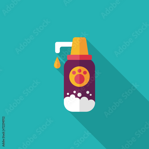 Pet shampoo flat icon with long shadow,eps10
