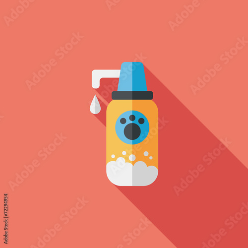 Pet shampoo flat icon with long shadow,eps10