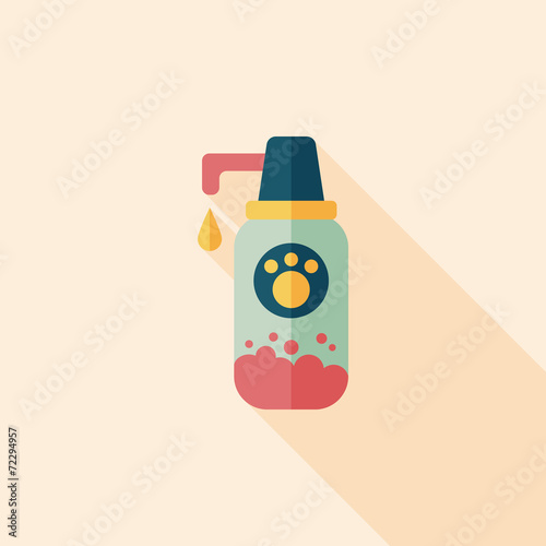 Pet shampoo flat icon with long shadow,eps10