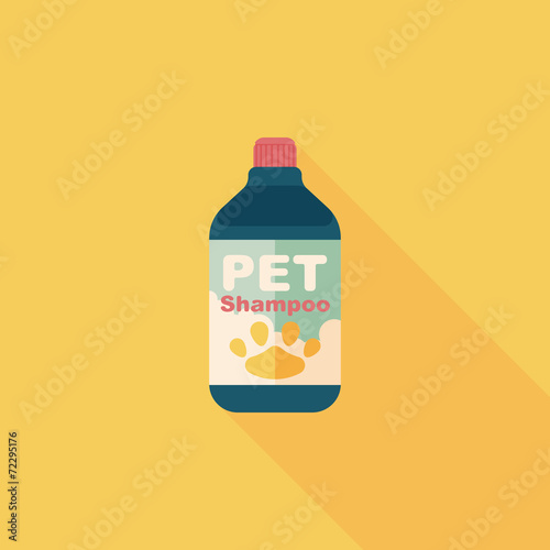 Pet shampoo flat icon with long shadow,eps10