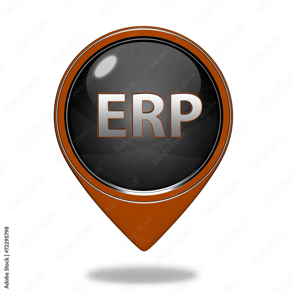 ERP pointer icon on white background ERP pointer icon on white background