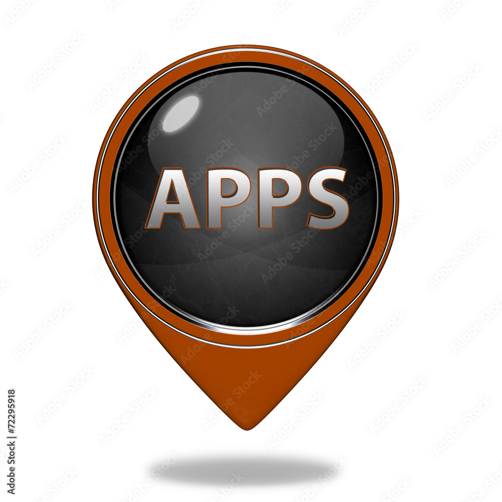 Apps pointer icon on white background Apps pointer icon on white background