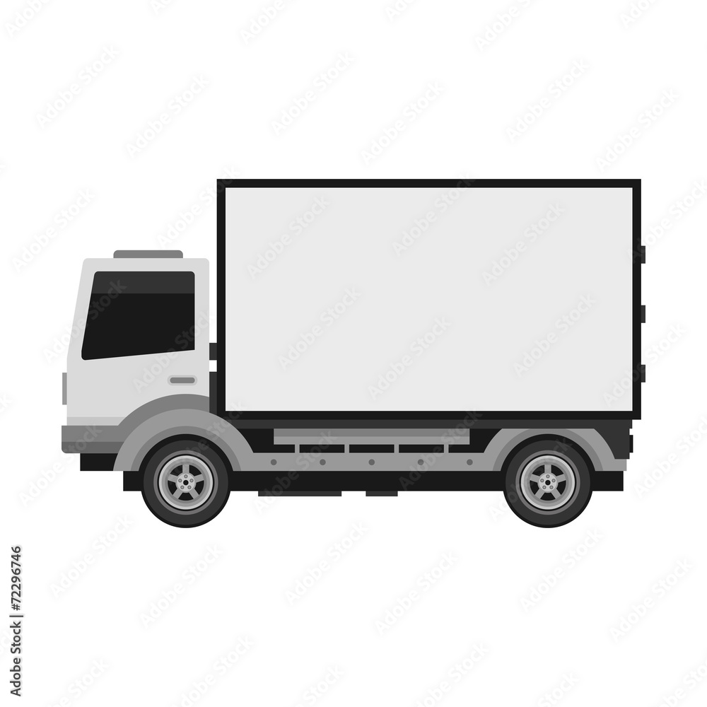 Delivery Truck with Blank Mobile Billboard. Delivery Truck with Blank Mobile Billboard.