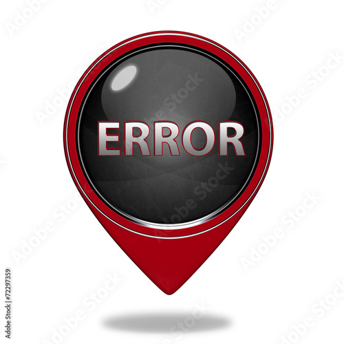 error pointer icon on white background