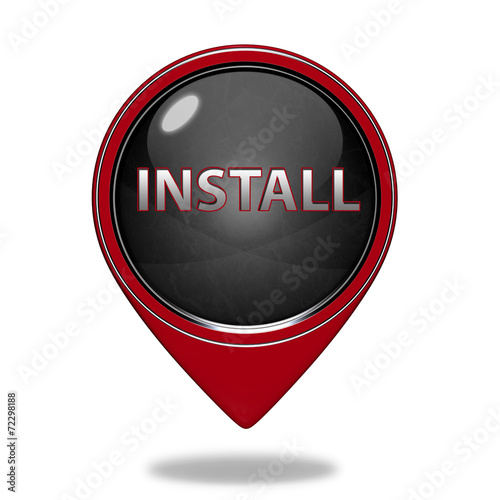 Installation pointer icon on white background