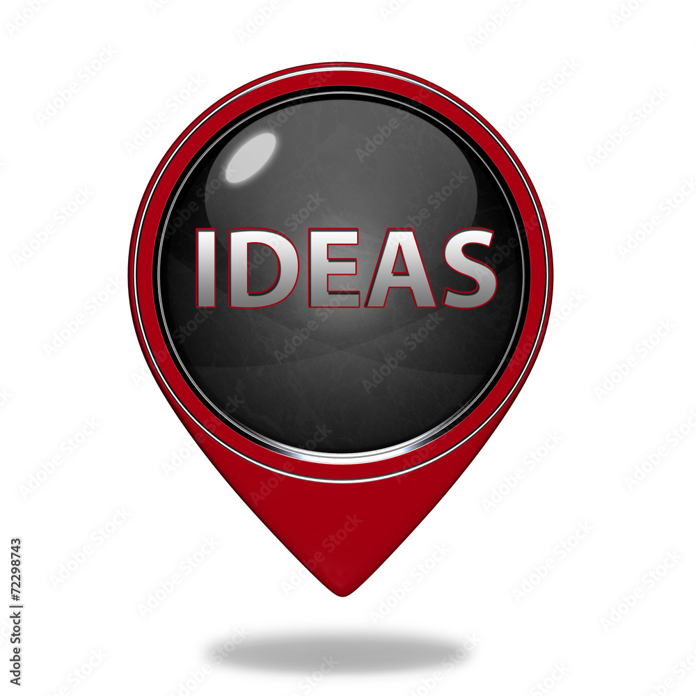 Ideas pointer icon on white background Ideas pointer icon on white background
