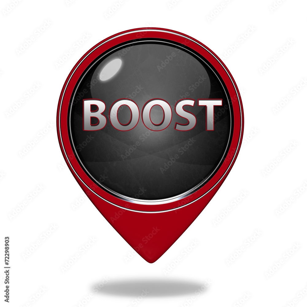 Boost pointer icon on white background