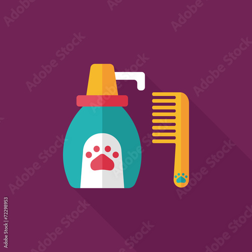 Pet shampoo flat icon with long shadow,eps10