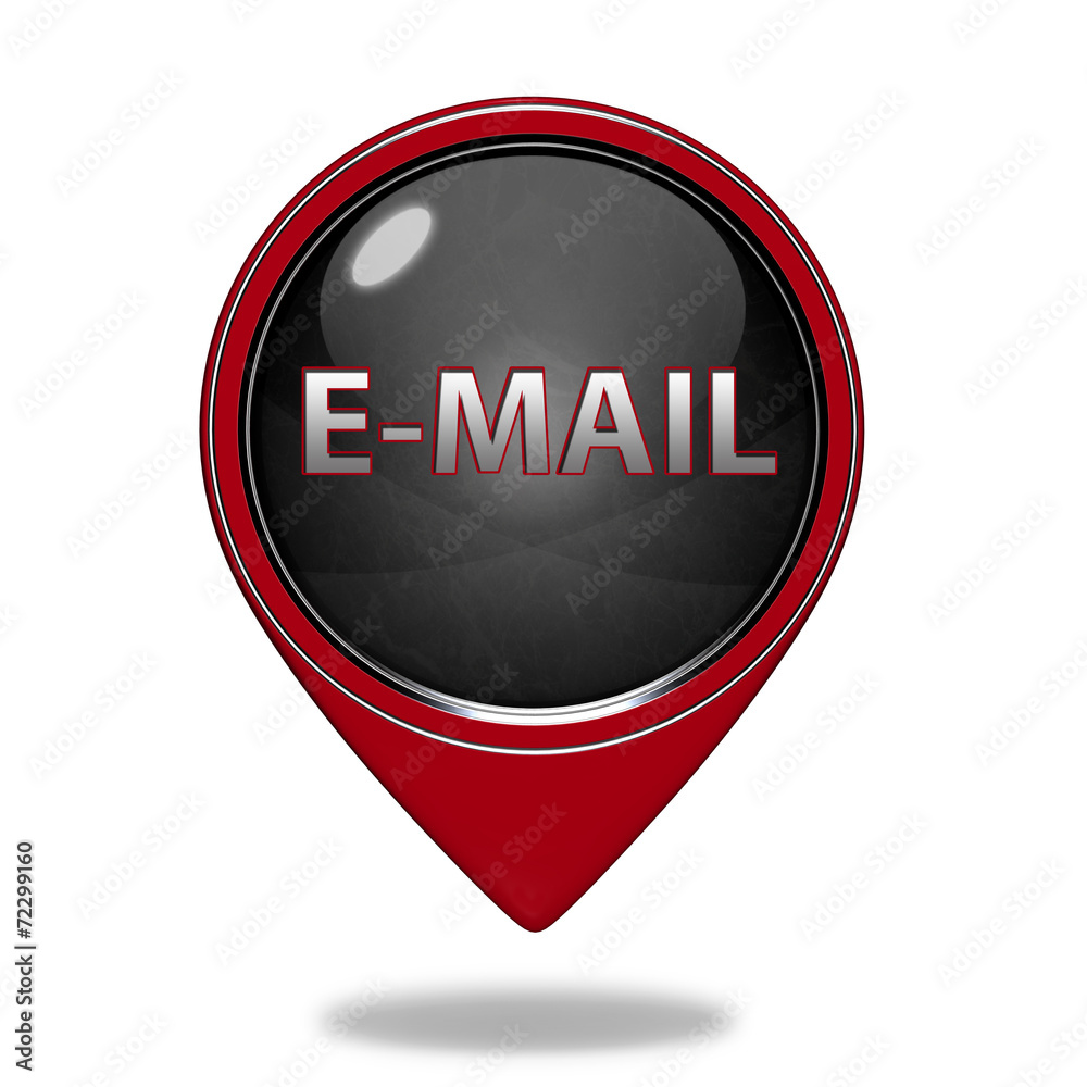 E-mail pointer icon on white background E-mail pointer icon on white background