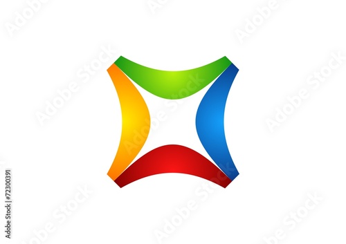 shine spark logo icon, star abstract square geometric frame logo symbol icon