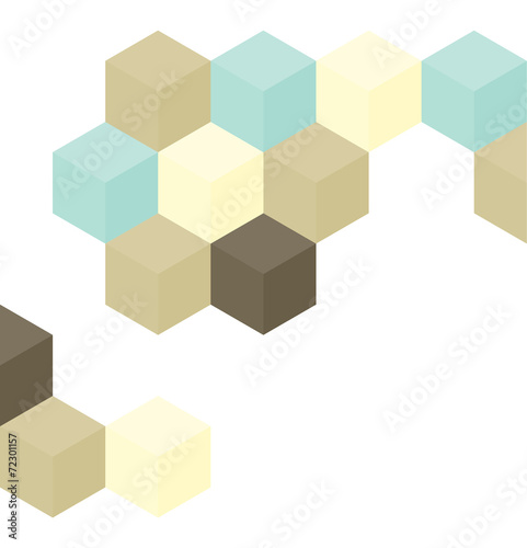 A vector background of geometric cubes