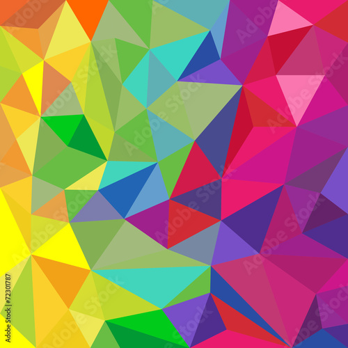 Rainbow color triangular vector pattern background