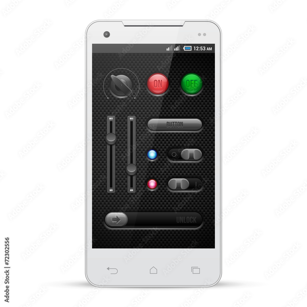 Carbon UI Application Software Controls Set Carbon UI Application Software Controls Set