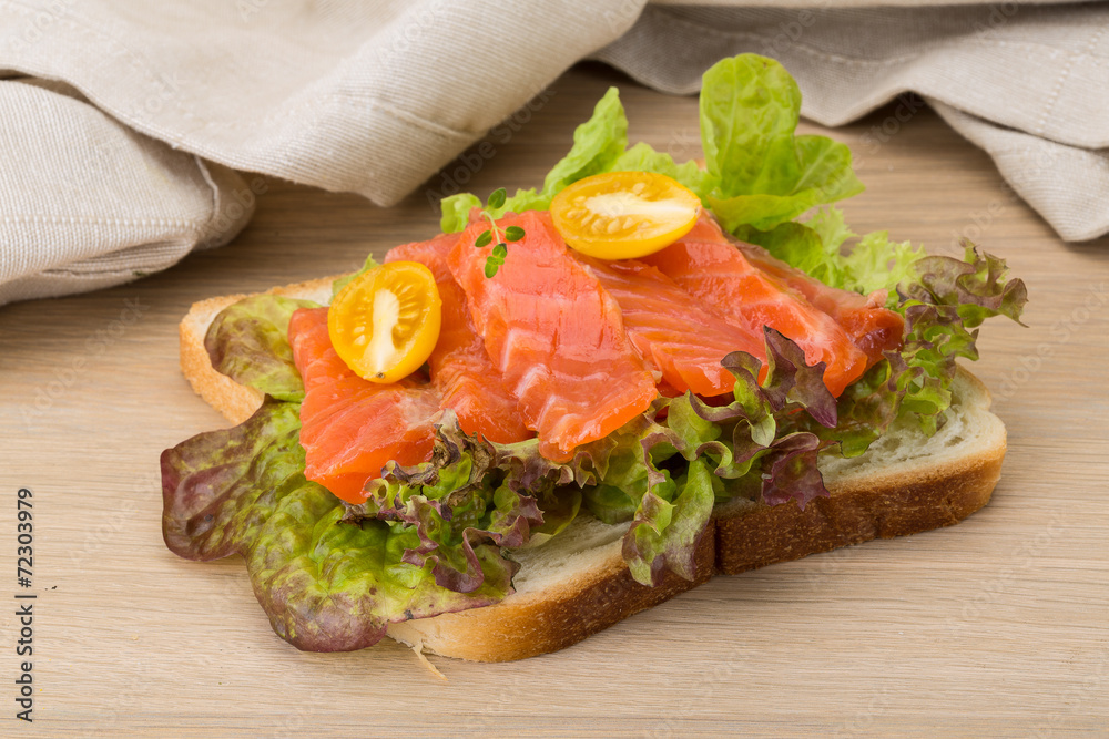Sandwich with salmon Sandwich with salmon