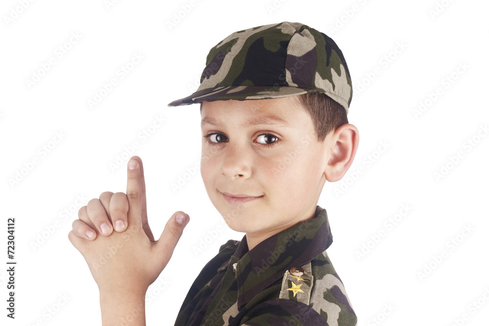 Young soldier isolated on white background Young soldier isolated on white background