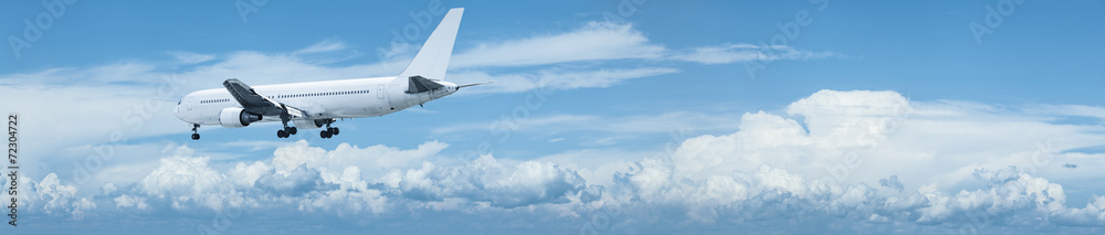 Jet aircraft in flight