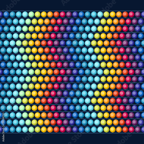 Ethnic african beads abstract color seamless pattern.