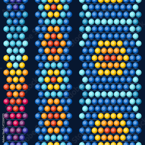 Ethnic african beads abstract color seamless pattern.