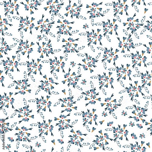 small colorful flowers seamless pattern