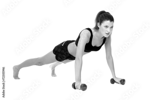 woman exercising fitness workout push ups