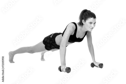 woman exercising fitness workout push ups
