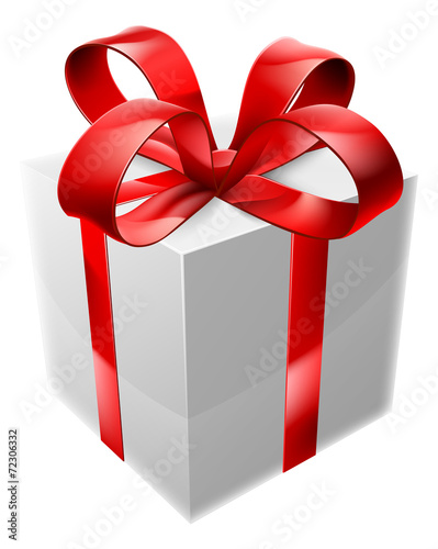 Red and white present