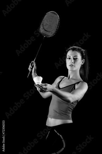 woman with badminton racket © zhagunov_a