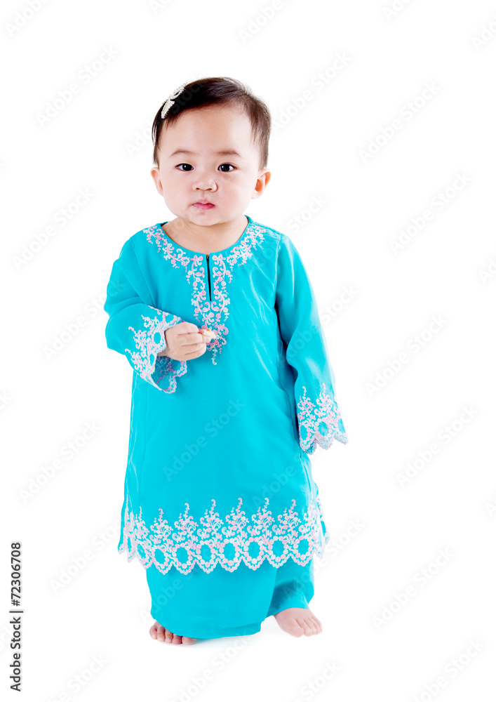 Cute baby in malay traditional costume Stock Photo Adobe Stock