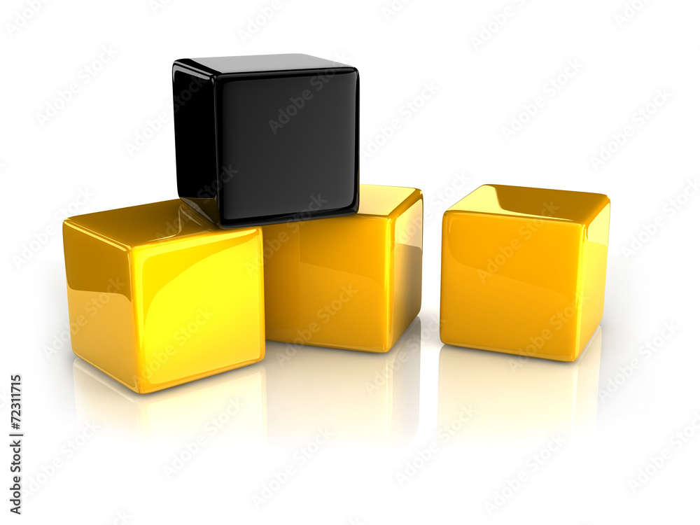 Obraz premium black cube