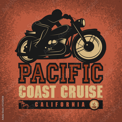 Vintage Motorcycle adventure poster