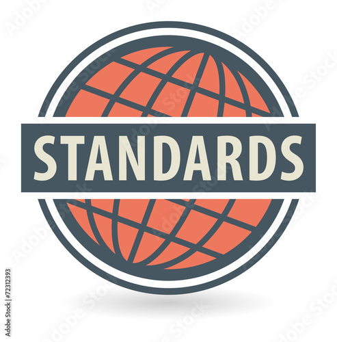 Abstract stamp or label with the text Standards