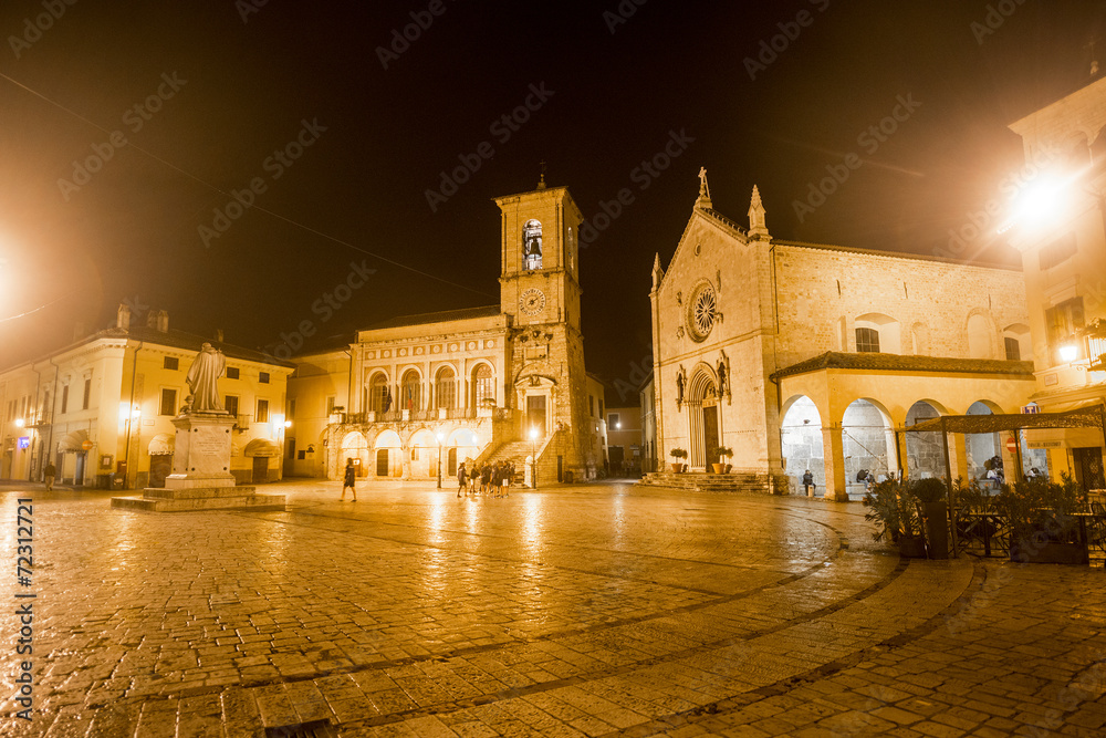 Norcia by night