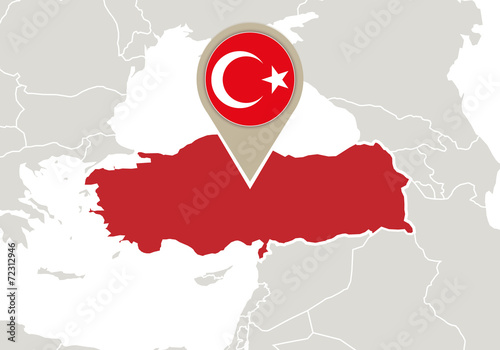 Turkey on Europe map