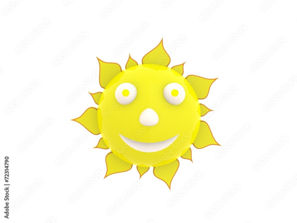 Weather sun symbol over white background 3d Weather sun symbol over white background 3d