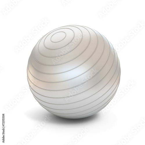 fitness ball isolated on white