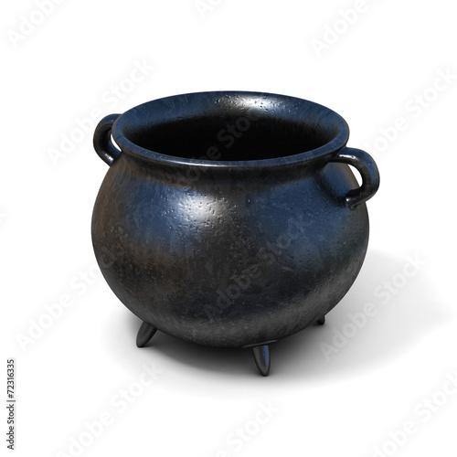 black cauldron 3d illustration