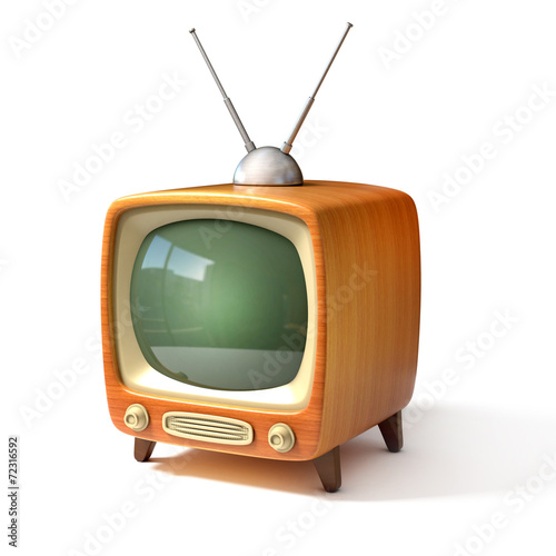 retro tv 3d illustration photo