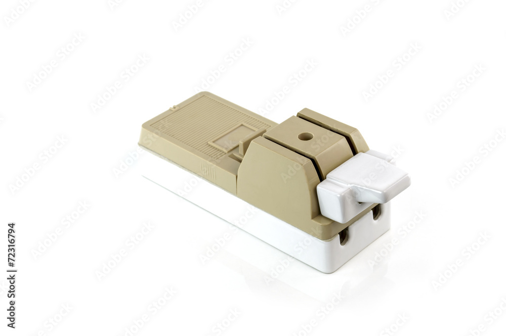 Electronic Knife Switch isolated on white background Electronic Knife Switch isolated on white background