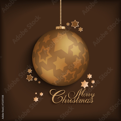 Christmas bauble and stars