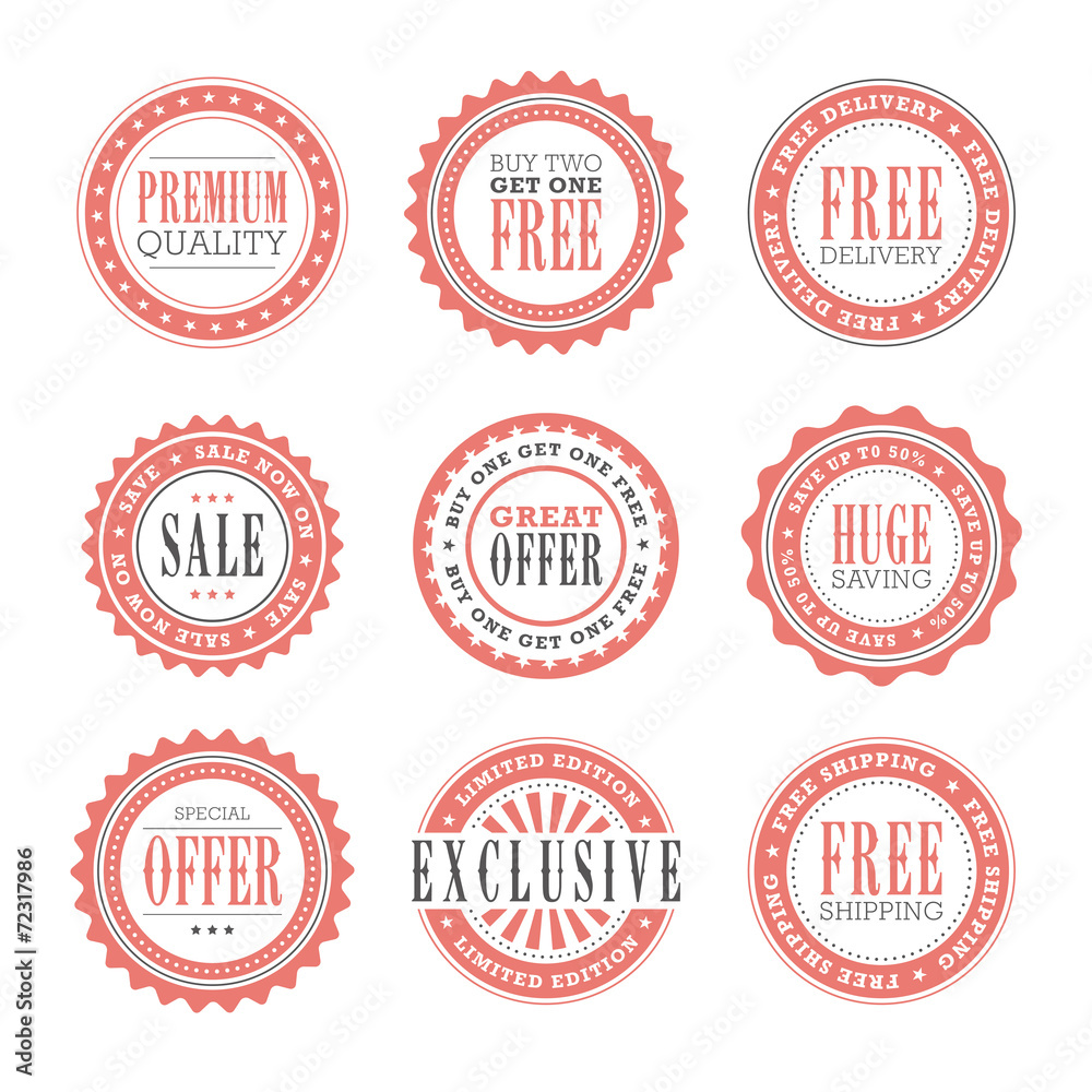 Obraz premium Retail Badges