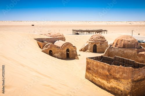 The houses from planet Tatouine - Star Wars film set,Nefta Tunis photo