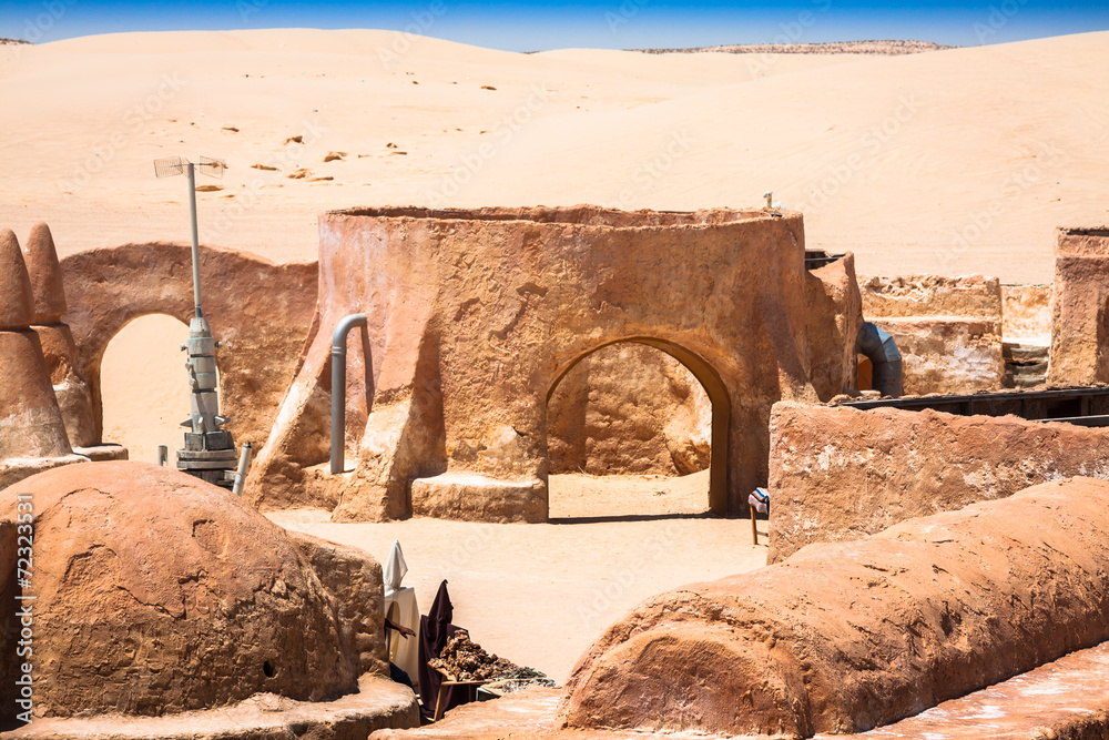 The houses from planet Tatouine - Star Wars film set,Nefta Tunis
